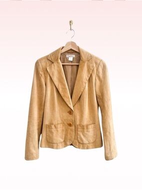 TOMMY BAHAMA Tan Suede Leather Jacket (Sz XS)
